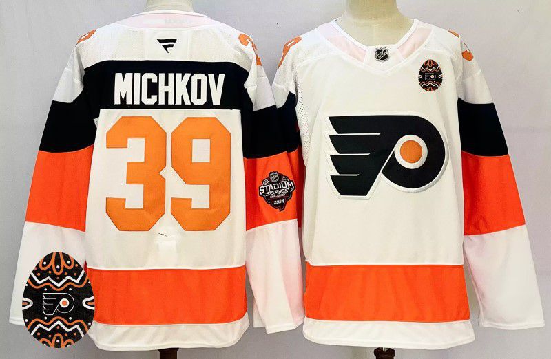 Men Philadelphia Flyers #39 Michkov White Fanatics 2025 NHL Jersey style 3->philadelphia flyers->NHL Jersey